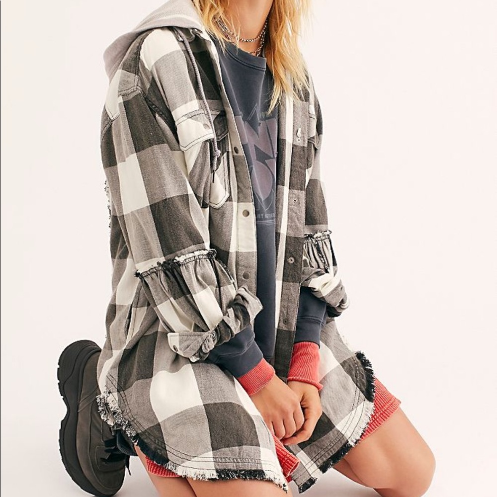 ISO FREE PEOPLE NEW MOON BUFFALO PLAID JACKET